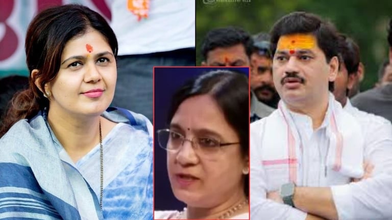 Sarangi Mahajan : "धाक दाखवून कोट्यवधींची जमीन हडपली...", पंकजा आणि धनंजय मुंडे यांच्यावर सारंगी महाजन यांचे गंभीर आरोप Mumbai Tak