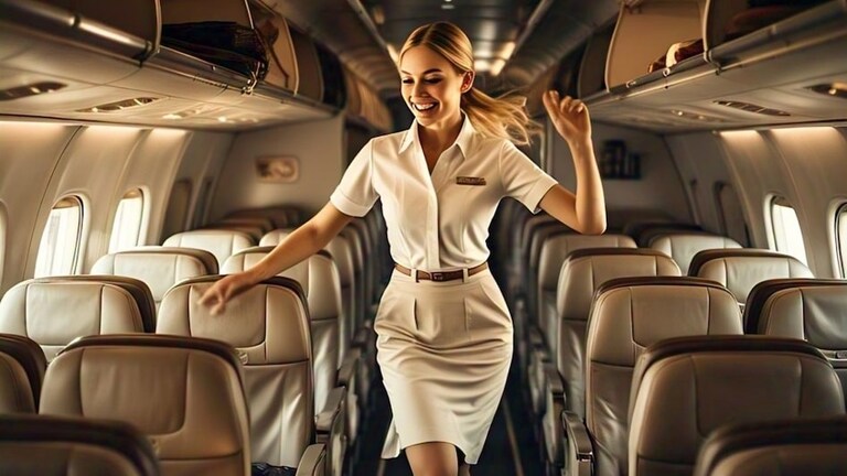 Viral Video: विमानात केली 'ती' गोष्ट, एअर होस्टेसचा तर कार्यक्रमच झाला... विमानात केली 'ती' गोष्ट, एअर होस्टेसचा तर कार्यक्रमच झाला... (फोटो - Meta AI)