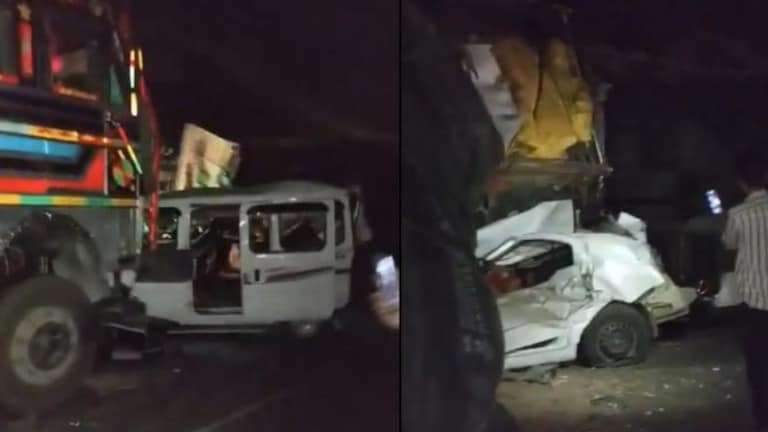 Nashik : आधी चुकीच्या दिशेना आलेला ट्रक, नंतर ब्रेक फेल झालेला ट्रक... दोन अपघातात 4 जण ठार, 7 गंभीर Mumbai Tak