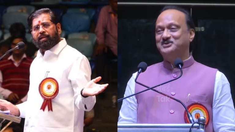 Ajit Pawar : "मला हलक्यात घेऊ नका..." या शिंदेंच्या वक्तव्यावर दादांची प्रतिक्रिया, एकच हशा पिकला Mumbai Tak
