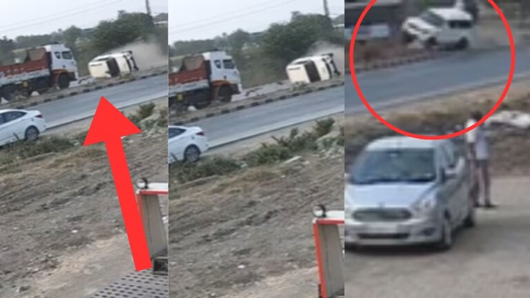 Nanded Accident Video : भरधाव स्कॉर्पिओने एकाला उडवलं, दुभाजक ओलांडून ट्रकला धडकली, दोन जागीच ठार Mumbai Tak