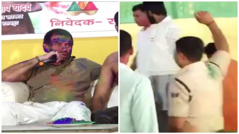 Tejpratap Yadav यांच्या आदेशावर डान्स करणाऱ्या पोलिसावर कारवाई, 'त्या' स्कूटरचंही चलन फाडलं Mumbai Tak