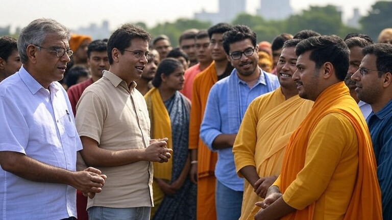 इंडिया टुडे GDB सर्व्हे: आंतरजातीय विवाह किंवा इतर धर्मीय कर्मचाऱ्यांच्या बाबतीत महाराष्ट्र कुठे? पाहा कितवा नंबर मिळालाय! india today gdb survey Diversity and discrimination (फोटो सौजन्य: Gork AI)