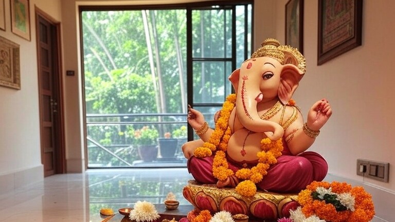 Vastu Tips: घरात गणपती बाप्पाची मूर्ती 'या' दिशेला ठेवा, नाहीतर... Vastu Tips: घरात गणपती बाप्पाची मूर्ती 'या' दिशेला ठेवा (फोटो सौजन्य: Gork AI)
