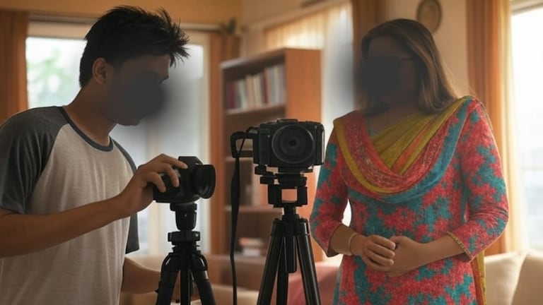 उज्ज्वल-नीलूची चक्रावून टाकणारी कहाणी, फ्लॅटमध्येच Porn कंटेंट; मुलींसोबत अश्लील शूटिंगआधी... उज्ज्वल-नीलूची चक्रावून टाकणारी कहाणी (काल्पनिक फोटो, सौजन्य: Grok AI)