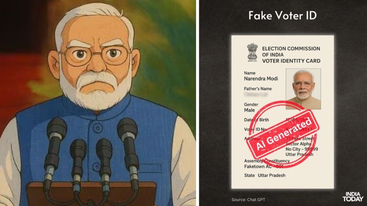 AI चं काम लय बेक्कार! सायबर गुन्हेगारांची लॉटरी लागणार? थेट PM मोदींचंच बोगस मतदान कार्ड बनवलं Mumbai Tak
