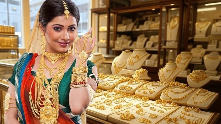 Today Gold Rate : अहो राव, काय ते सोन्याचे भाव! सोनं पुन्हा कडाडलं, आजचे दर वाचून सर्वांनाच बसलाय धक्का Gold Rate In Maharashtra Today (फोटो - AI)