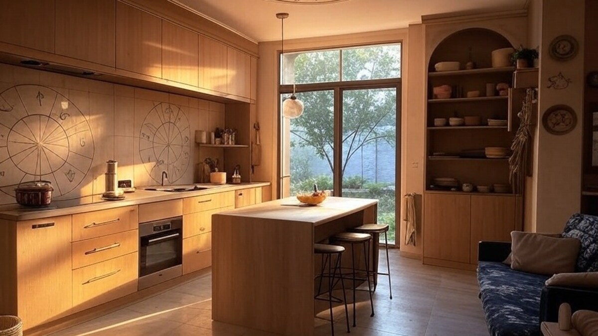 Vastu Tips: घरात स्वयंपाकघर 'या' दिशेला असावे, नाहीतर... Vastu tips for kitchen (फोटो सौजन्य: Grok)