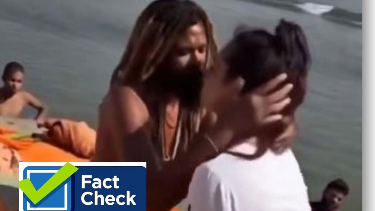 Sadhu And Foreigner Woman Viral Video 