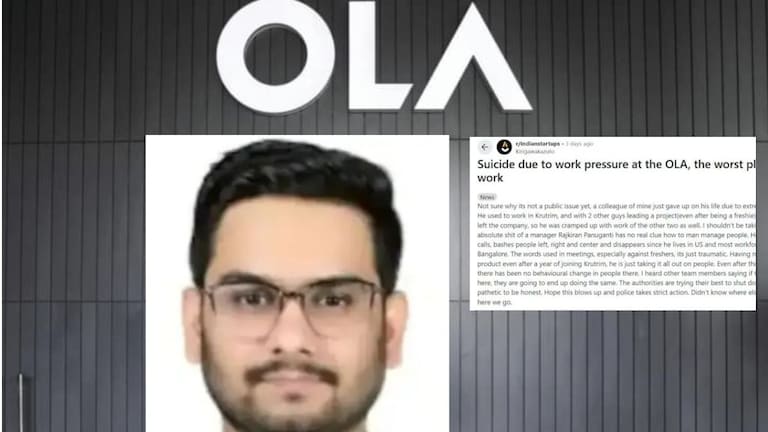 Ola च्या इंजिनिअरने आयुष्य संपवलं, कामाचं टेन्शन वाढलं अन्... Ola Company Employee Ends Life