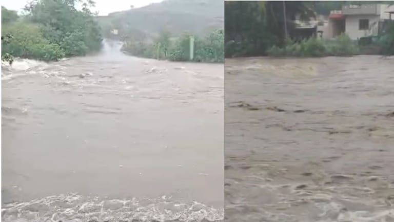 फलटणमधील धुमाळवाडीत पावसाचा हाहाकार, पूल वाहून गेला, रस्ताही पाण्यात, 35 गावांचा संपर्क तुटला Mumbai Tak