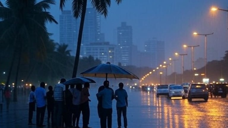 आजचं हवामान: मुंबईत मुसळधार पाऊस, 'या' जिल्ह्यांसाठी अलर्ट जारी.. मुंबईत मुसळधार पाऊस