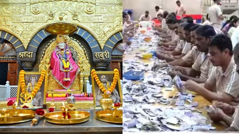 साई संस्थानातील कर्मचाऱ्याने दक्षिणा पेटीतील 'एवढी' रक्कम केली लंपास, असा झाला भांडाफोड Shirdi Crime News Sai Sansthan employee embezzles money from Dakshina box