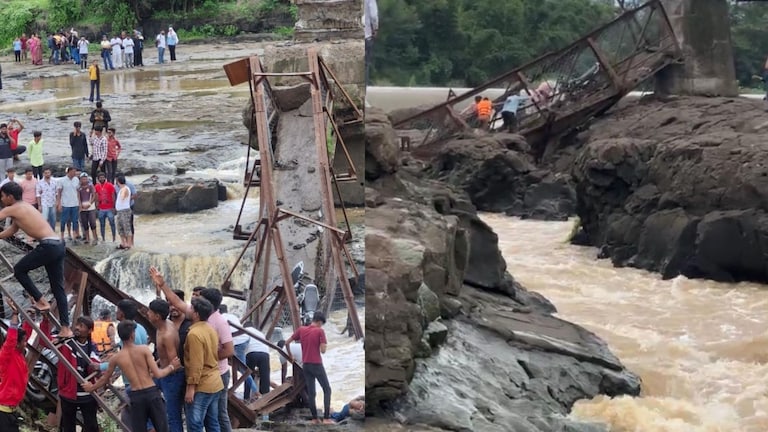 कुंडमळ्यात मोठी दुर्घटना! इंद्रायणी नदीवरील पूल कोसळला..6 जणांचा मृत्यू, तर अनेक पर्यटक... मावळमधील इंद्रायणी नदीवरील पूल कोसळला
