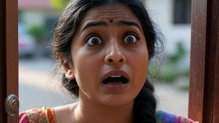 नवऱ्याचा पाठलाग करत त्या घरात गेली अन्... पाहते तर काय? नेमकं काय घडलं? पाहा... नवऱ्याचा पाठलाग करत त्या घरात गेली अन्... पाहते तर काय?