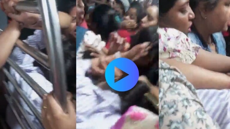 Video: ट्रेनमध्ये महिला प्रवाशांमध्ये कुटाकुटी, एकमेकींच्या झिंज्या उपटल्या, डोकं फोडलं! घडलं तरी काय? Women Fight In The Train Video Viral