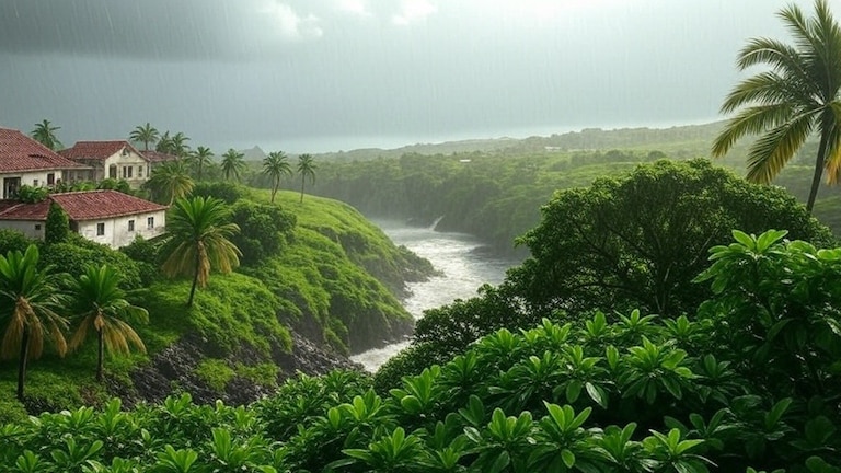 Maharashtra Weather: कोकणात पावसाचा लपंडाव, तर दुष्काळी भागात मान्सूनचा येलो अलर्ट जारी सातारा, कोल्हापूरसह कोकणात कोसळणार पावसाच्या सरी (फोटो सौजन्य: Grok)