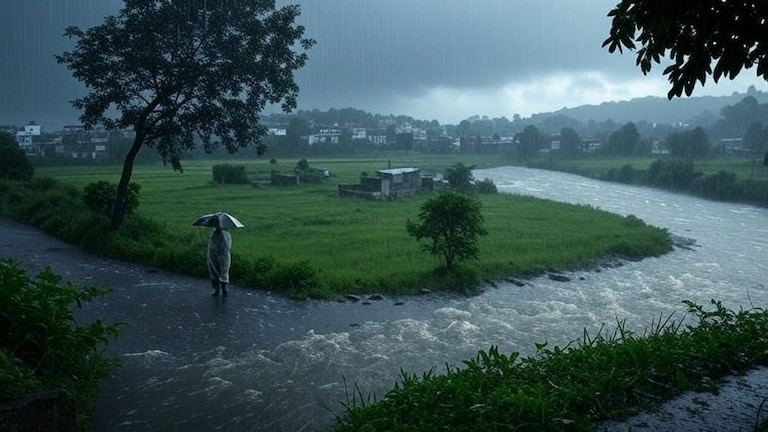 कोकणात पावसाचा वेग मंदावला, 'या' भागात पावसाचा येलो अलर्ट जारी, आजचं वातावरण घ्या जाणून Maharashtra Weather (फोटो सौजन्य: Grok AI)