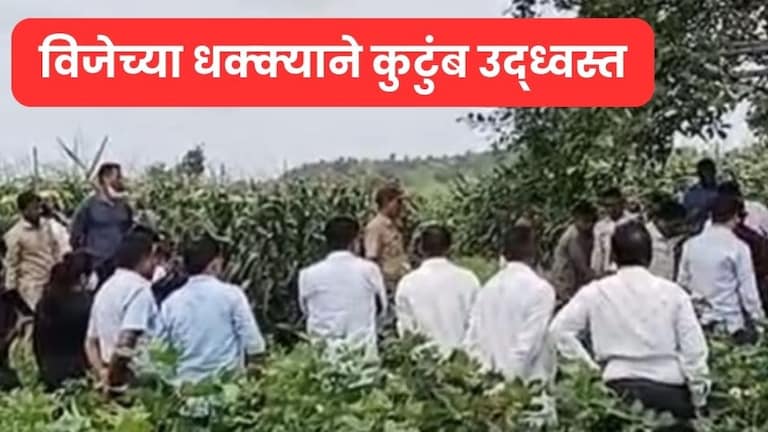 शेतात काम करताना विजेचा धक्का, दोन चिमुरड्यांसह अख्ख कुटुंब उद्ध्वस्त, जळगावात हळहळ Jalgoan news