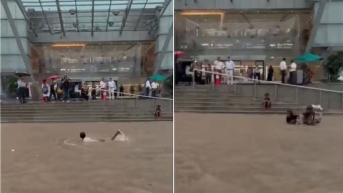 हे मॉल की स्विमिंग पूल? मुंबईतील पावसामुळे गोरेगावच्या ओबेरॉय मॉलची झाली ‘ही’ दशा