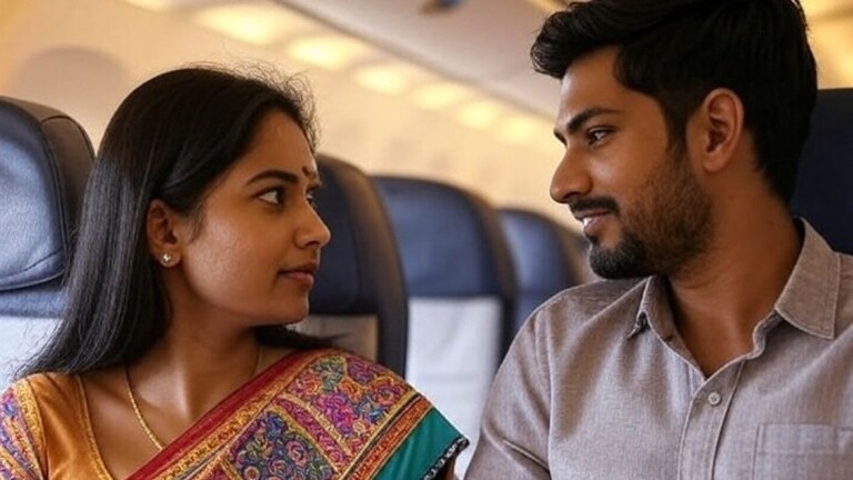 फ्लाइटमध्ये शेजारी बसली सुंदर महिला जुळलं सूत, पण फ्लाइट लँड झालं आणि 'त्या' गोष्टीमुळे... फ्लाइटमध्ये सुंदर महिलेसोबत जुळले सूत... पण फ्लाइट लँड झालं आणि 'त्या' अंगठीमुळे घडलं धक्कादायक...