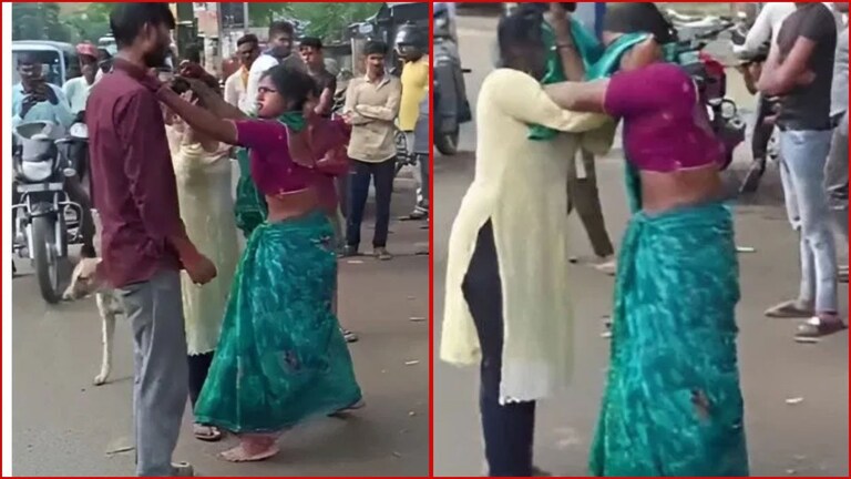 हॉटेलमधून दुसऱ्या महिलेच्या हातात हात घालून पती बाहेर आला, समोर उभी होती पत्नी.. भररस्त्यात झिंझ्याच उपटल्या! crime news