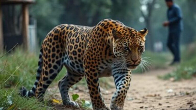 पुणे : बिबट्या शेतात दबा धरून होता, मुलीला पाहताच बिपट्याने घेतली झडप, नंतर आजोबांच्या डोळ्यादेखतच थरार... pune news leopards attack a child