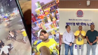 VIDEO : फटाका स्टॉलचं हटके प्रमोशन रील स्टारच्या अंगलट, पोलिसांनी उचलल्यानंतर म्हणाला, 'वाकड पोलीस जिंदाबाद'  Mumbai Tak