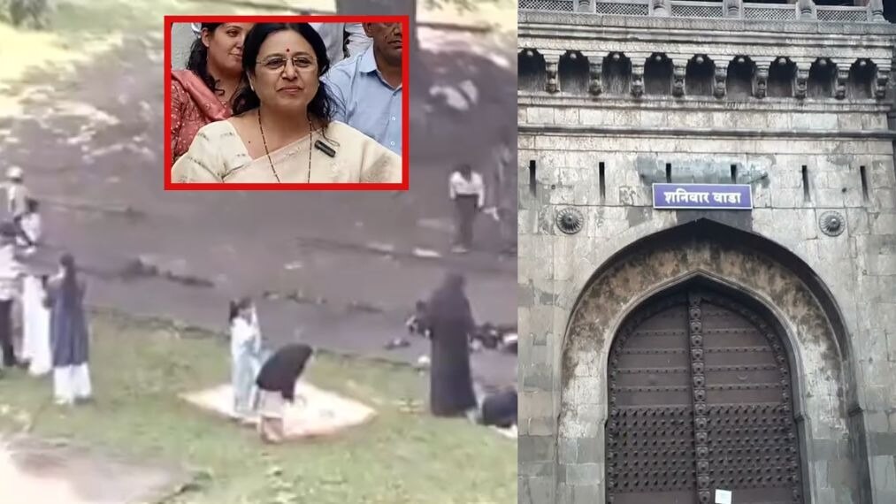 shaniwar wada at namaz pathan after medha kulkarni aggressive