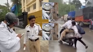 गंजलेल्या नंबर प्लेटची स्कुटी घेऊन फिरणाऱ्या ट्रॅफिक पोलिसाला 2 हजारांचा दंड, व्हायरल व्हिडीओतील 'त्या' तरुणाला यश  Mumbai Tak