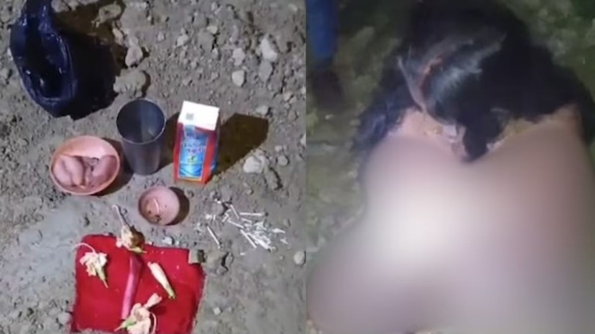 नग्न अवस्थेत महिला करत होती 'ते' कृत्य! 