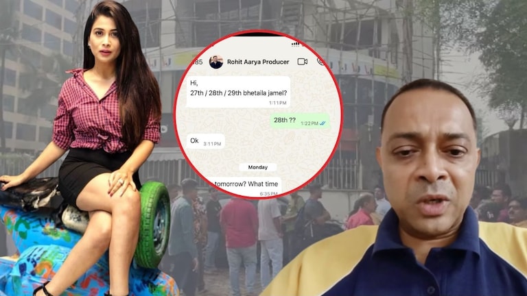 Encounter झालेल्या रोहित आर्याच्या मनात होती 'ती' गोष्ट, मराठी अभिनेत्रीच्या WhatsApp चॅटने उडवली खळबळ rohit arya who was killed in an encounter had also called marathi actress ruchita jadhav for audition actress showed her whatsApp chat