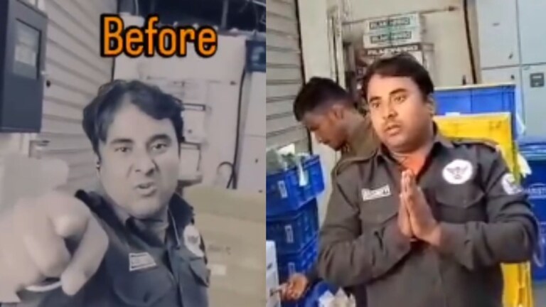 'राज ठाकरेंच्या छातीवर बसेन', परप्रांतीय सेक्युरीटी गार्डची मुजोरी, मनसैनिकांनी चोप देताच नरमला, व्हिडिओ व्हायरल Raj Thackeray
