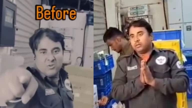 'राज ठाकरेंच्या छातीवर बसेन', परप्रांतीय सेक्युरीटी गार्डची मुजोरी, मनसैनिकांनी चोप देताच नरमला, व्हिडिओ व्हायरल Raj Thackeray