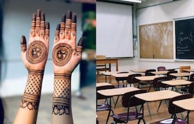 हातावर मेहंदी लावून आल्याने वर्गात बसू देण्यास नकार, मुंबईतील शाळेला शिक्षण विभागाची नोटीस, मनसे आक्रमक  Mumbai school refused to sit in class because of mehndi on hands of student