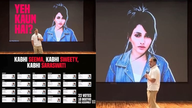 'कधी सीमा बनली, कधी स्वीटी तर कधी सरस्वती'; ब्राझीलच्या मॉडेलचं हरियाणात 22 वेळा मतदान', राहुल गांधींचा नवा बॉम्ब Rahul Gandhi Press Conferance