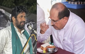 राधाकृष्ण विखे पाटलांची गाडी फोडणाऱ्यास एक लाखाचं बक्षीस, शेतकरी विरोधी वक्तव्य केल्यानं बच्चू कडूंचा संताप Bachchu Kadu on Radhakrishna Vikhe Patil