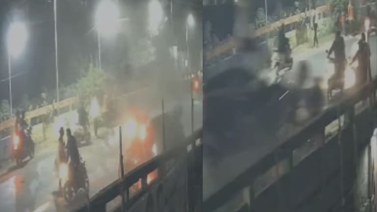 अंबरनाथमध्ये भीषण अपघात, भरधाव कारने अनेक दुचाकींना चिरडले, घटनेचा थरार CCTV मध्ये कैद Thane Accident