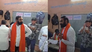 संतोष बांगरांनी सर्व नियम मोडले, मतदान केंद्रावर फोनवर गप्पा, बटण दाबण्यासाठी सांगितलं अन् घोषणाबाजी VIDEO Mumbai Tak