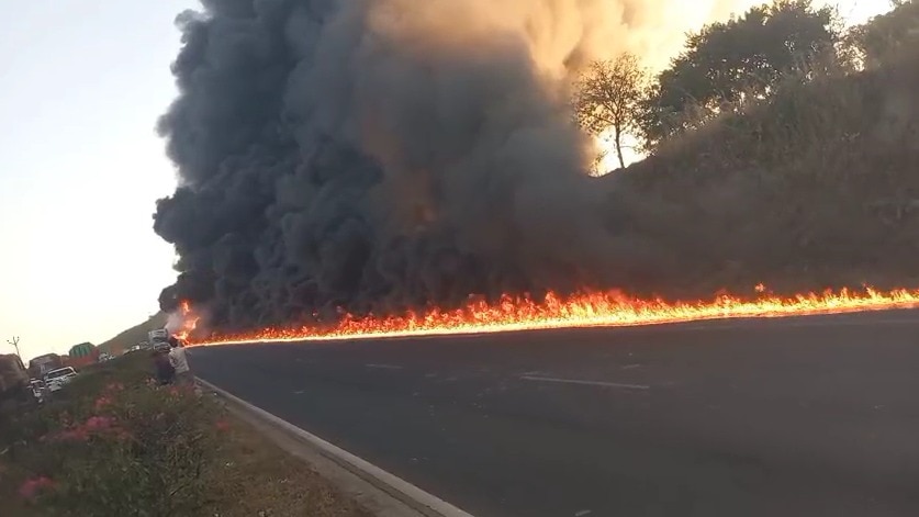 beed diesel tanker explodes on national highway real reason for explosion revealed