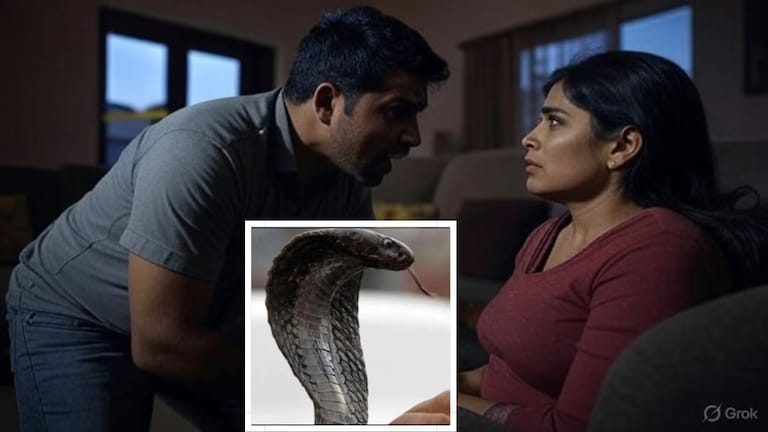 ठाणे: पत्नीसोबत सतत वाद, शेवटी मित्रांना सांगून विषारी साप आणला अन्... महिलेसोबत घडलं भयानक! मित्रांना सांगून विषारी साप आणला अन्...