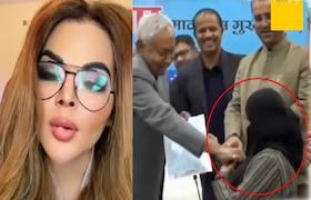 हिजाब ओढण्यावरून नितीश कुमारांवर राखी सावंतचा संताप, म्हणाली, 'सर्वांसमोर तुमचं धोतर खेचलं...' Video व्हायरल Rakhi sawant aggressive on nitish kumar over hijab