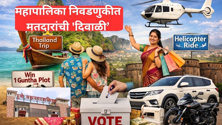 पुणे : थायलंडची ट्रीप अन् हेलिकॉप्टर राईडची ऑफर; महापालिका निवडणुकीत मतदारांची 'दिवाळी'; प्रभाग कोणता? Pune Mahanagar Palika Election 2026