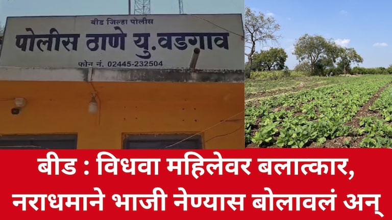 बीड : विधवा महिलेवर बलात्कार, नराधमाने भाजी नेण्यास बोलावलं अन् कोणी नसल्याचं समजताच... Beed Crime