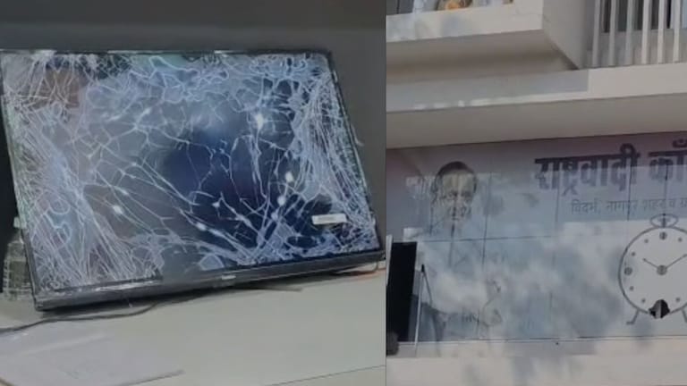 नागपुरात अजितदादांच्या पदाधिकाऱ्यांमध्ये नाराजीचा सूर, उमेदवारी न दिल्याने थेट ऑफिस फोडलं NCP Ajit Pawar