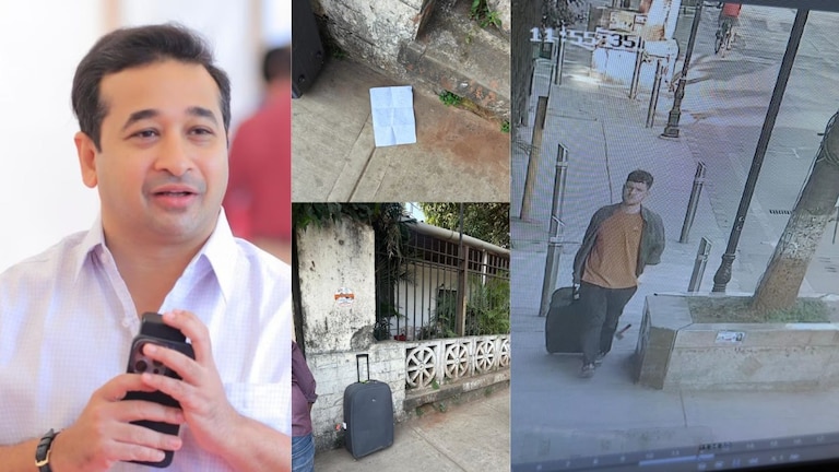 मंत्री नितेश राणेंच्या सुवर्णगड बंगल्याबाहेर बेवारस बॅग आढळली, CCTV मध्ये तरुण दिसला; चिठ्ठीही ठेवली Nilesh Rane home