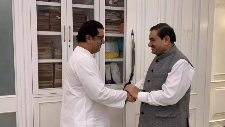 photo of raj thackeray and gautam adani raj thackeray gives a strong reply to bjp from thane rally election 2026 
