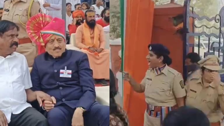 बाबासाहेबांचे नाव का घेतले नाही? वनविभागाच्या महिला कर्मचाऱ्याचा सवाल, गिरीश महाजन यांचं स्पष्टीकरण VIDEO Maharashtra Politics