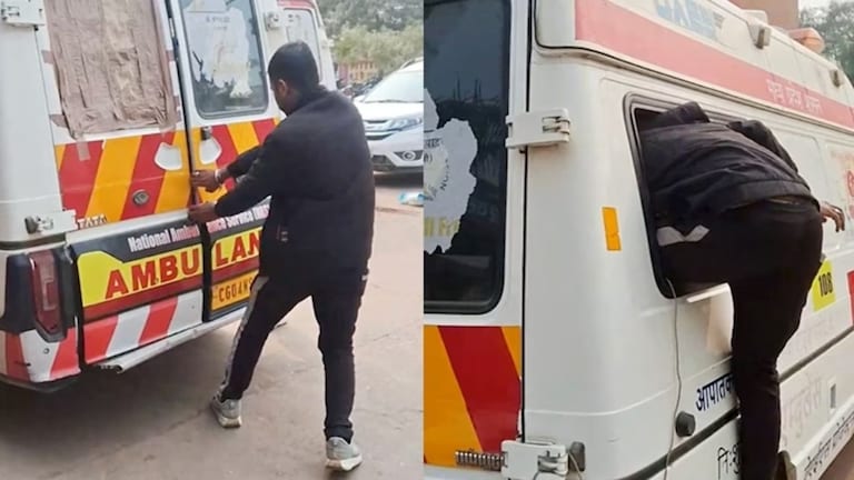 पेशंटला वेळेत रुग्णालयाजवळ पोहोचवलं, पण हॉस्पिटलच्या बाहेर रुग्णवाहिकेचा दरवाजा जाम! रामचा तडफडून मृत्यू MP NEWS