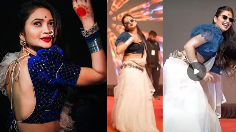 माधुरी दीक्षितच्या सर्वात वादग्रस्त गाण्यावर गौतमी पाटीलचा तुफान डान्स, स्टेज दणाणून सोडलं! पाहा व्हिडीओ gautami patil dance